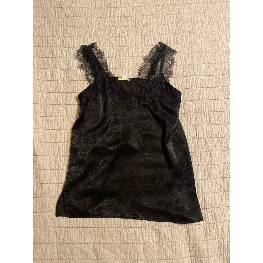 Silky black dressy tank small